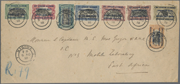 Br Ruanda-Urundi - Belgische Besetzung Deutsch-Ostafrika: 1918, Overprint Issue 5 C. - 5 Fr. Eacht Tied - Storia Postale