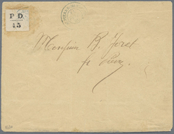 Br St. Pierre Und Miquelon: 1886, 15c Black Provisional Stamp „PD / 15” (PD = Payé A Destination) Used - Sonstige & Ohne Zuordnung