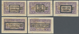 Brfst St. Pierre Und Miquelon: 1924, VINGT-CINQ-CENTIMES On 2 F. Violet/brown Sailing Ship With Overprint, - Andere & Zonder Classificatie