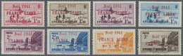 * St. Pierre Und Miquelon: 1941. Complete Set (18 Values) Overprinted In Carmine "Noel 1941 / FRANCE L - Other & Unclassified