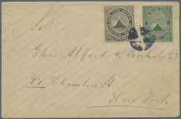 Br El Salvador: 1879, 10 C Black And 1 C Green, Tied By Mute-cancel On Small Envelope With B/s Oval For - Salvador