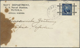 Br Samoa: 1902 Printed Cover From The "Navy Dept., U.S. Naval Station, TUTUILA' From Pago Pago To Apia - Samoa