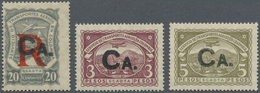 **/* SCADTA - Länder-Aufdrucke: 1923, CANADA: Colombia Airmail Issue With Black Handstamp 'CA.' 3p. Purpl - Vliegtuigen