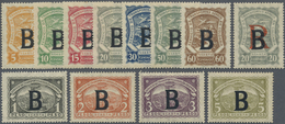 * SCADTA - Länder-Aufdrucke: 1923, BELGIUM: Colombia Airmail Issue With Black Opt. 'B' Complete Set Of - Vliegtuigen