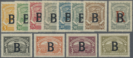 * SCADTA - Länder-Aufdrucke: 1923, BELGIUM: Colombia Airmail Issue With Black Opt. 'B' Complete Set Of - Avions