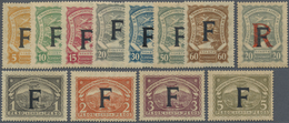 * SCADTA - Länder-Aufdrucke: 1923, FRANCE: Colombia Airmail Issue With Black Opt. 'F' Complete Set Of - Flugzeuge