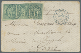 Br Senegal: 1880. Envelope (small Stains) Addressed To France Bearing French General Colonies 'Type Sag - Sénégal (1960-...)