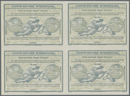 GA Seychellen: Design "Rome" 1906 International Reply Coupon As Block Of Four 18 C. Seychelles. This Bl - Seychellen (...-1976)