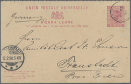 GA Sierra Leone: 1898: Postal Stationary From Freetown To Germany. ÷ 1898: Sierra Leone Ganzsache Von F - Sierra Leone (1961-...)