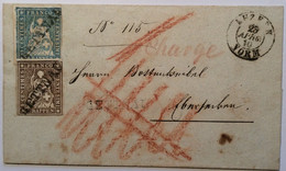 GETTNAU (LU LUZERN) 1861 CHARGE Brief RR ! Mit Strubel  (Schweiz Suisse Cover Lettre - Lettres & Documents