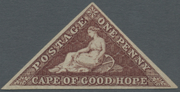 (*) Kap Der Guten Hoffnung: 1863, Hope Imperforate Triangular 1d. Deep Brown-red With Good To Wide Margi - Capo Di Buona Speranza (1853-1904)