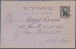GA Tahiti: 1893, 10 C Black On Lilac, With Diagonal Downward Ovp TAHITI, Sent From PAPEETE, 30.OCT 93, - Tahiti