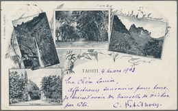 Br Tahiti: 1903. Multiscene Picture Post Card Addressed To France Bearing Oceanie Yvert 5, 10c Black/li - Tahiti