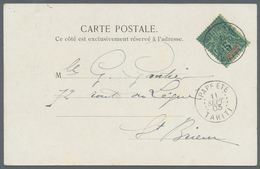 Tahiti: 1903. Multi Scene Picture Post Card Addressed To France Bearing Oceanie Yvert 4, 5c Green Ti - Tahiti