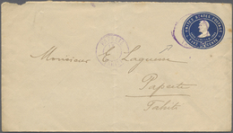 GA Tahiti: 1907. United States 5 Cents Postal Stationery Envelope Sent From San Francisco Addressed To - Tahiti