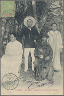 Br Tahiti: 1908. Picture Post Card Of 'Femmes Indigenes Et Negociant Chinois' Addressed To France Beari - Tahiti