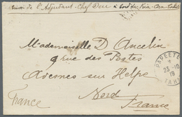 Br Tahiti: 1919. Military Mail Envelope Written From Papeete Endorsed 'Envoi De L'Ajudant Chef Deu A Bo - Tahiti