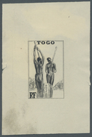 (*) Togo: 1942/1944, Definitives "Views Of Togo", Design "Togolese At Millet Processing", Group Of Seven - Togo (1960-...)