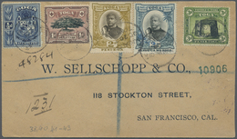 Br Tonga: 1897, An Attractive Franking On Registered Cover To San Francisco 1900 - Tonga (...-1970)