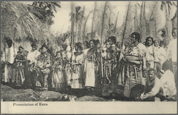 GA Tonga: 1911/1912, Three Different Stat. Postcards KGII 1d. Red With Views 'Presentation Of Kava', ' - Tonga (...-1970)
