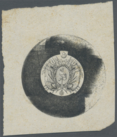 (*) Tunesien: 1888, Coat Of Arms, Centre Design Only Within Circled Frame, Single Die Proof In Black On - Tunesië (1956-...)