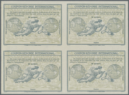 GA Tunesien: Design "Rome" 1906 International Reply Coupon As Block Of Four 30 C. Tunesie. This Block O - Tunisia