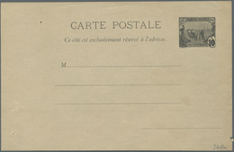 GA Tunesien: 1906. Essay On Paper For Postcard With Postage Die "Plowmen" 10c Black, No Address Lines, - Tunesië (1956-...)