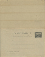 GA Tunesien: 1906. Essay On Paper For Reply Card With Postage Die "Plowmen" Black, Face Value "10c+10c" - Tunisia (1956-...)