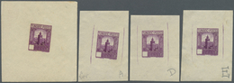 (*) Tunesien: 1931, Definitives "Views Of Morocco", Design "Grande Mosquee", Group Of Four Archive Proof - Tunesien (1956-...)