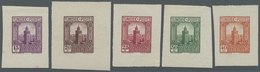 (*) Tunesien: 1931, Definitives "Views Of Morocco", 15c. To 40c. "Grande Mosquee", Five Single Die Proof - Tunesien (1956-...)