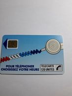 Télécarte France 120 Unités " Pour Téléphoner Choisissez Votre Heure - Opérateurs Télécom