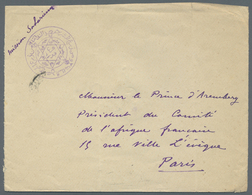 Br Ubangi-Schari-Tschad: 1900. Stampless Envelope (two Verical Folds,faults) Endorsed 'Mission Saharien - Sonstige & Ohne Zuordnung