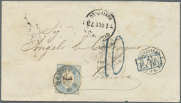 Br Uruguay: 1873. Stampless Envelope Addressed To Ltaly Cancelled By Correo/Montevideo Date Stamp Sent - Uruguay