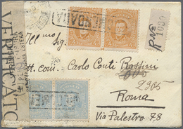 Br/ Uruguay: 1911/1918, Two Entires To Italy: Ppc "Map Of Uruguay" 1911 With 2c. Franking On Front To Ro - Uruguay