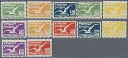 * Uruguay: 1928, Airmails "Albatross", 10c. To 3.80p., Set Of Twelve Values, Mint O.g. Hinged. Yvert P - Uruguay