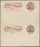 GA Uruguay - Ganzsachen: 1881, 2 Ct / 2 Ct Red Postal Stationery Reply Card With Attached Reply Part, B - Uruguay