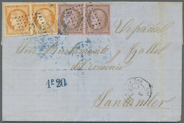 Br Venezuela: 1871, France/French Colonies Mixed Franking From Venezuela, Seige Of Paris, 10c Bistre On - Venezuela