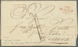 Br Venezuela - Schiffspost: 1850. Stampless Envelope Written From Buenos Ayres Dated '26th Oct 1850' Se - Venezuela