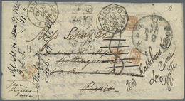 Br Vereinigte Staaten Von Amerika - Stampless Covers: 1868. Stampless Envelope To Paris Cancelled By 'N - …-1845 Préphilatélie