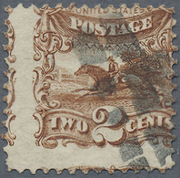 O Vereinigte Staaten Von Amerika: 1869, 2 C. Brown Pony Express Rider Without Grill, Used, Fine. - Altri & Non Classificati