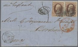 Br Vereinigte Staaten Von Amerika: 1871. Envelope Addressed To France Bearing 'Bank Note' Yvert 40, 2c - Autres & Non Classés