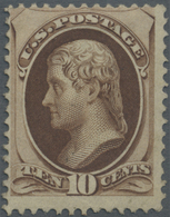 (*) Vereinigte Staaten Von Amerika: 1870-71 Jefferson 10c. Brown, Unused Without Original Gum (re-gummed - Autres & Non Classés