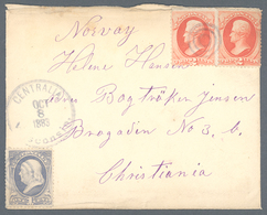 Br Vereinigte Staaten Von Amerika: 1883, 1 C. And 2 X 2 C. Cancelled With „CENTRALIA OCT 8 1883" In Blu - Sonstige & Ohne Zuordnung