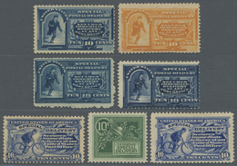 */(*) Vereinigte Staaten Von Amerika: 1888-1911 SPECIAL DELIVERY STAMPS: Short Collection Of The Seven Ear - Other & Unclassified