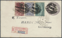 GA Vereinigte Staaten Von Amerika: 1893, 3C, 6C And 8C Additional Franking On Registered Postal Station - Other & Unclassified
