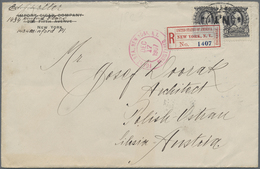 Br Vereinigte Staaten Von Amerika: 1902, Registered Envelope Bearing A Pair Of 8 C Martha Washington Bl - Autres & Non Classés