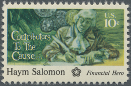 ** Vereinigte Staaten Von Amerika: 1975, 10c. Haym Salomon Showing Variety "Red Omitted", Unmounted Min - Autres & Non Classés