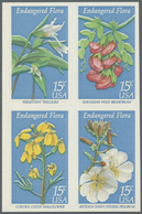 ** Vereinigte Staaten Von Amerika: 1979, Endangered Flora, Imperforate Se-tenant Block Of Four, Unmount - Other & Unclassified