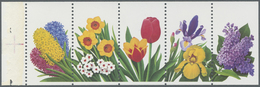 ** Vereinigte Staaten Von Amerika: 1993, Garden Flowers, Booklet Pane Of Five Showing Variety "Black (e - Other & Unclassified