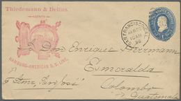 GA Vereinigte Staaten Von Amerika - Ganzsachen: 1896/1904, Two Blue And Green 1 C Stationery Envelopes - Other & Unclassified